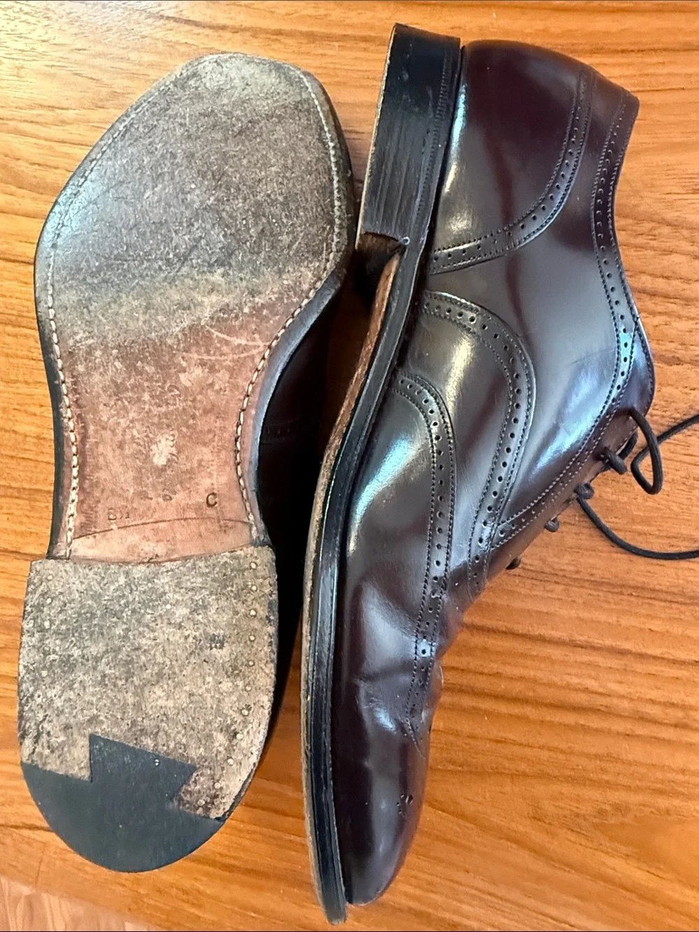 Church's Burgundy Leather Wingtip Oxfords